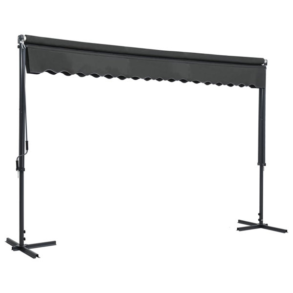 Arlmont & Co. Free Standing Awning Outdoor Retractable Awning Patio Sun
